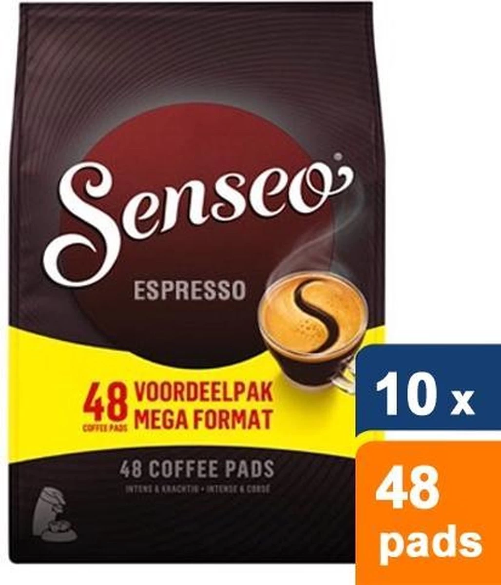 Senseo Espresso Koffiepads - 10 X 48 Stuks 3 Senseo Espresso Koffiepads - 10 X 48 Stuks - Afbeelding 2