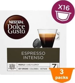 Nescafé Dolce Gusto Espresso Intenso Cups - 3 X 16 Stuks -Koffiehuis 1082x1200