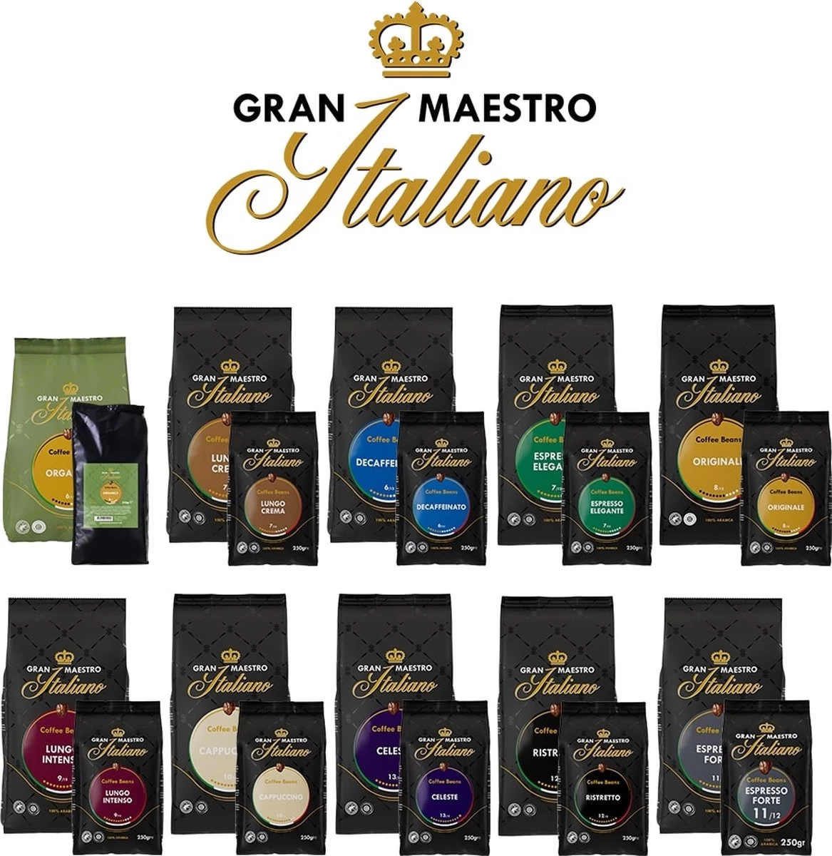 Gran Maestro Italiano - Orginale - Koffiebonen - Bonen Voor Espresso En Lungo - Arabica – 4 X 1kg 7 Gran Maestro Italiano - Orginale - Koffiebonen - Bonen Voor Espresso En Lungo - Arabica – 4 X 1kg - Afbeelding 5