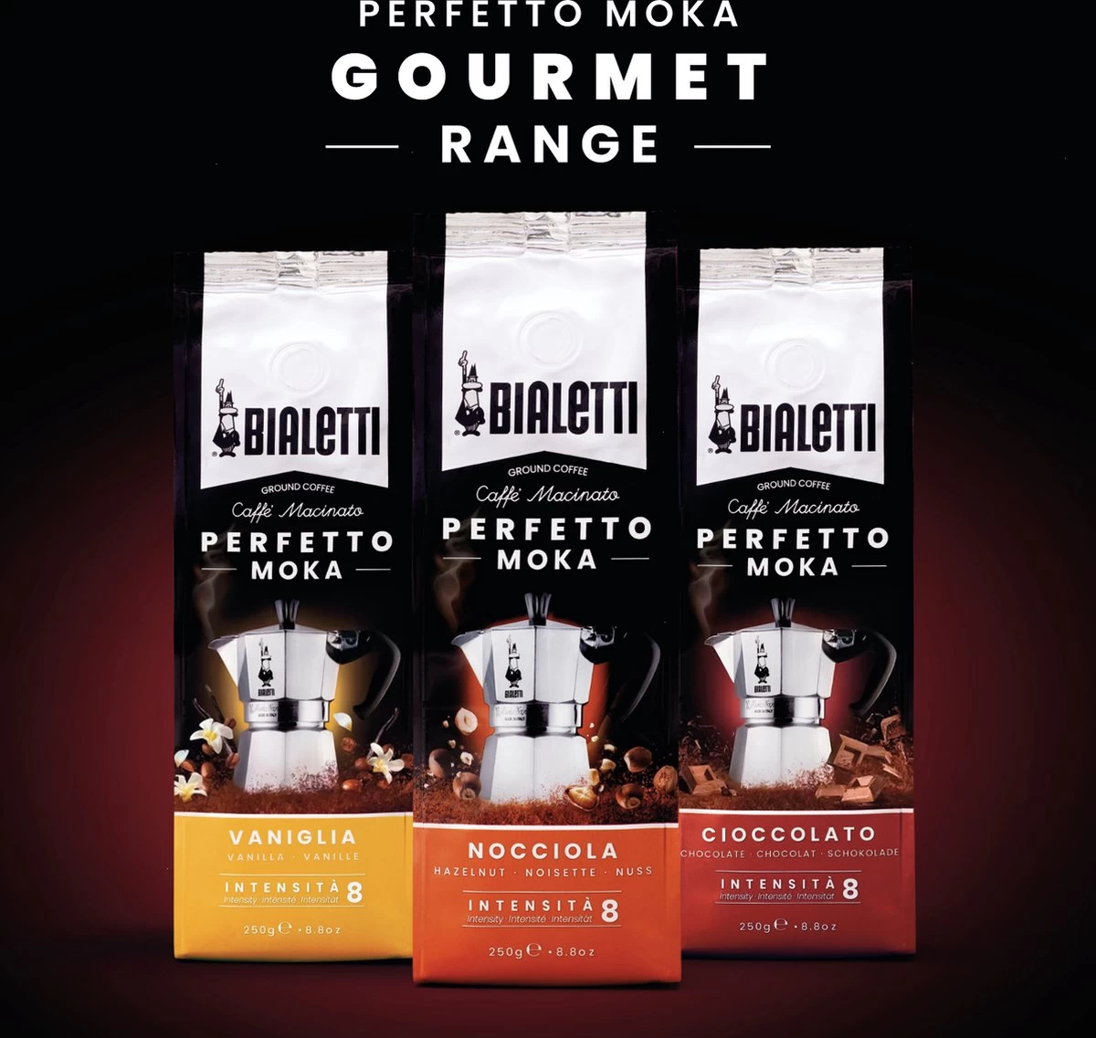 Bialetti Moka Hazelnut Gemalen Koffie - 4x 250 Gram 10 Bialetti Moka Hazelnut Gemalen Koffie - 4x 250 Gram - Afbeelding 8