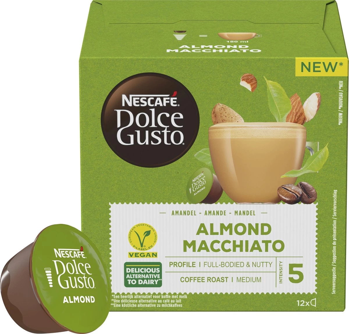 Nescafé Dolce Gusto Almond Macchiato Capsules - Vegan Koffie - 36 Koffiecups 7 Nescafé Dolce Gusto Almond Macchiato Capsules - Vegan Koffie - 36 Koffiecups - Afbeelding 5