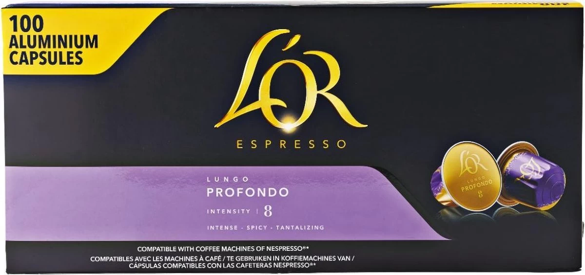 L'Or Espresso Profondo Koffiecups - 10 X 10 Stuks 3 L'Or Espresso Profondo Koffiecups - 10 X 10 Stuks - Afbeelding 2