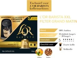 L'OR BARISTA XXL Filter Grand Matin (5) - 5 X 10 Koffiecups 20 L'OR BARISTA XXL Filter Grand Matin (5) - 5 X 10 Koffiecups -Koffiehuis 1200x913