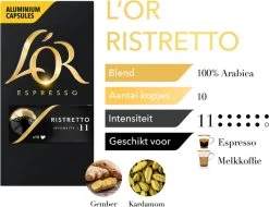 L'OR Espresso Ristretto (11) - 10 X 10 Koffiecups -Koffiehuis 1200x921