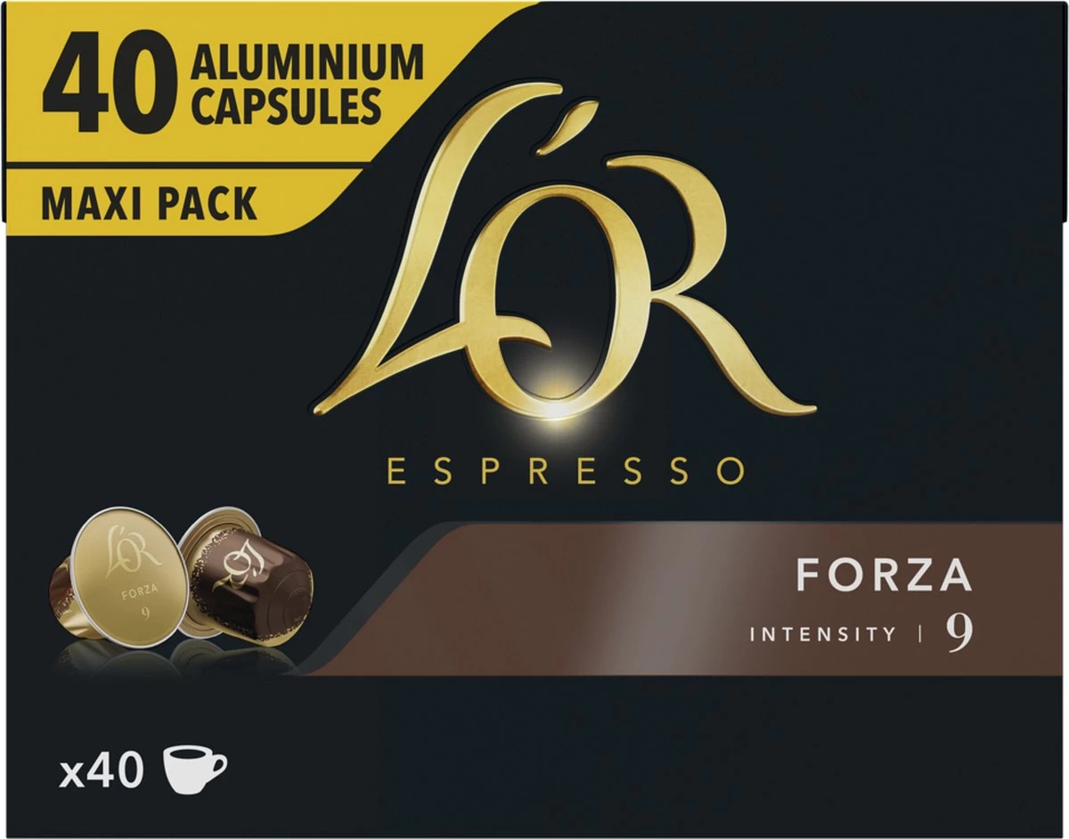 L'OR Espresso Forza Koffiecups - Intensiteit 9/12 - 4 X 40 Capsules 6 L'OR Espresso Forza Koffiecups - Intensiteit 9/12 - 4 X 40 Capsules - Afbeelding 4