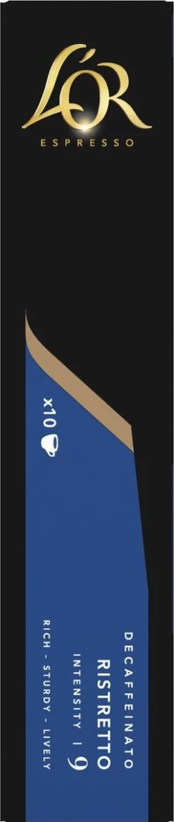 L'OR Espresso Ristretto Decaffeinato - Intensiteit 9/12 - 10 X 10 Capsules -Koffiehuis 255x1200 5