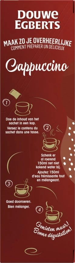 Douwe Egberts Verwenkoffie Cappuccino Oploskoffie - 5 X 10 Zakjes -Koffiehuis 343x1200