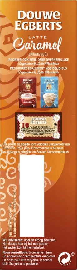 Douwe Egberts Verwenkoffie Latte Caramel Oploskoffie - 5 X 8 Zakjes -Koffiehuis 343x1200 7
