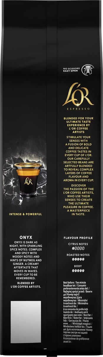 L'OR Espresso Onyx Koffiebonen (12) - 4 X 500 Gram 4 L'OR Espresso Onyx Koffiebonen (12) - 4 X 500 Gram - Afbeelding 2