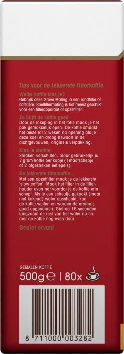 Douwe Egberts Aroma Rood Grove Maling Filterkoffie - 6 X 500 Gram -Koffiehuis 421x1200
