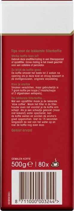 Douwe Egberts Aroma Rood Filterkoffie - Dubbelpak 6 X 1000 Gram -Koffiehuis 423x1200