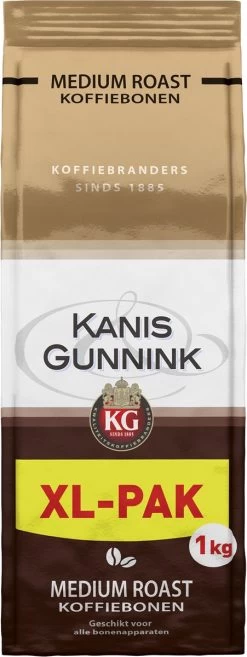 Kanis & Gunnink Medium Roast Koffiebonen - 4 X 1000 Gram - Voordeelverpakking 15 Kanis & Gunnink Medium Roast Koffiebonen - 4 X 1000 Gram - Voordeelverpakking -Koffiehuis 451x1200