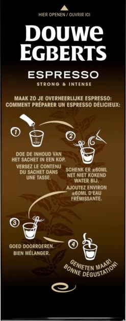Douwe Egberts Espresso Sticks Oploskoffie - 6 X 25 Zakjes -Koffiehuis 471x1200