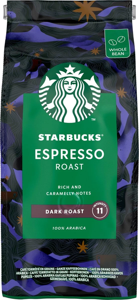 Starbucks Espresso Dark Roast Koffiebonen - 4 Zakken à 450 Gram 4 Starbucks Espresso Dark Roast Koffiebonen - 4 Zakken à 450 Gram - Afbeelding 2
