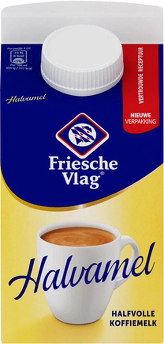 Friesche Vlag Koffiemelk Halvamel - 18 X 455 ML 3 Friesche Vlag Koffiemelk Halvamel - 18 X 455 ML