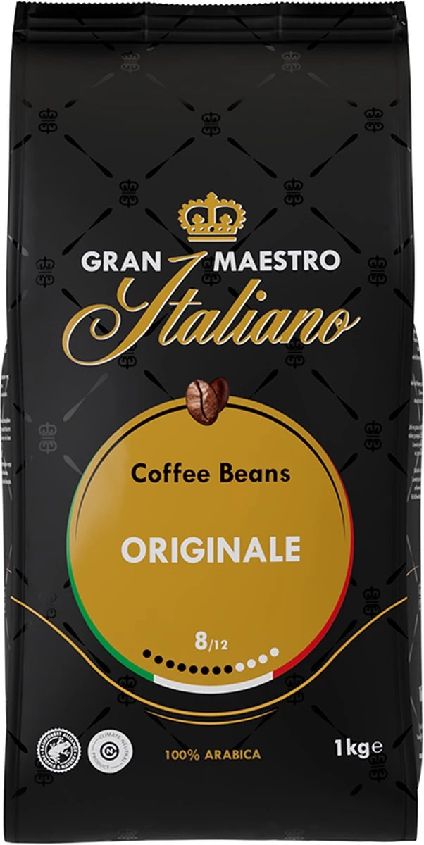 Gran Maestro Italiano - Orginale - Koffiebonen - Bonen Voor Espresso En Lungo - Arabica – 4 X 1kg 5 Gran Maestro Italiano - Orginale - Koffiebonen - Bonen Voor Espresso En Lungo - Arabica – 4 X 1kg - Afbeelding 3