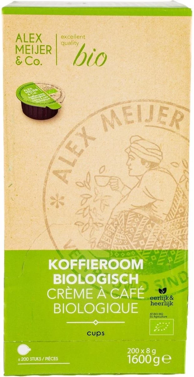 Koffieroom Cups Biologisch Glutenvrij - 200 Stuks 2 Koffieroom Cups Biologisch Glutenvrij - 200 Stuks