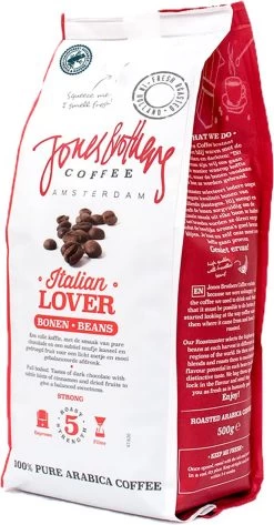 Jones Brothers Coffee Koffiebonen Italian Lover – 6 X 500 Gram -Koffiehuis 627x1200 2