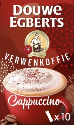 Douwe Egberts Verwenkoffie Cappuccino Oploskoffie - 5 X 10 Zakjes -Koffiehuis 713x1200