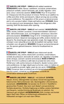 Fitcy | Koffiesiroop | Vanille | Barista Syrup | Zero | Vegan | Vetvrij | Suikervrij | Keto-vriendelijk | Koffie | Siroop | 1L -Koffiehuis 739x1200 2