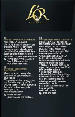 L'OR Espresso Forza Koffiecups - Intensiteit 9/12 - 4 X 40 Capsules 13 L'OR Espresso Forza Koffiecups - Intensiteit 9/12 - 4 X 40 Capsules -Koffiehuis 770x1200