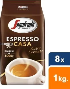 Segafredo Espresso Casa Koffiebonen - 8 X 1 Kg -Koffiehuis 947x1200 1