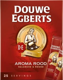 Douwe Egberts Aroma Rood Sticks Oploskoffie - 6 X 25 Zakjes -Koffiehuis 954x1200 1