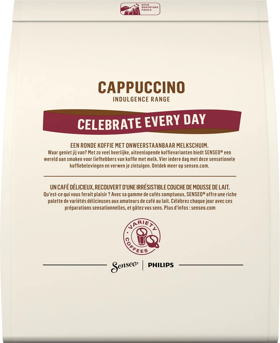 Senseo Cappuccino Koffiepads - 2/9 Intensiteit - 4 X 16 Pads - Voordeelverpakking 4 Senseo Cappuccino Koffiepads - 2/9 Intensiteit - 4 X 16 Pads - Voordeelverpakking - Afbeelding 2