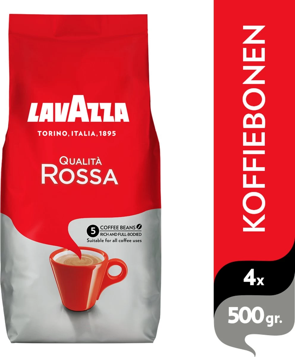 Lavazza Qualita Rossa Koffiebonen - 500 Gram X4 8 Lavazza Qualita Rossa Koffiebonen - 500 Gram X4 - Afbeelding 6