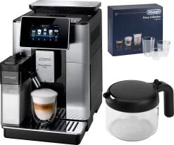 Melitta Volautomatisch Koffiezetapparaat Solo® E950-103, Zilver/zwart, Perfect Voor Caffè Crema & Espresso, Slechts 20 Cm Breed -Koffiehuis delonghi volautomatisch koffiezetapparaat primadonna soul ecam 61075mb inclusief koffiepot ter waarde van vap 2999 en glazenset ter waarde van 4690 vap zilver