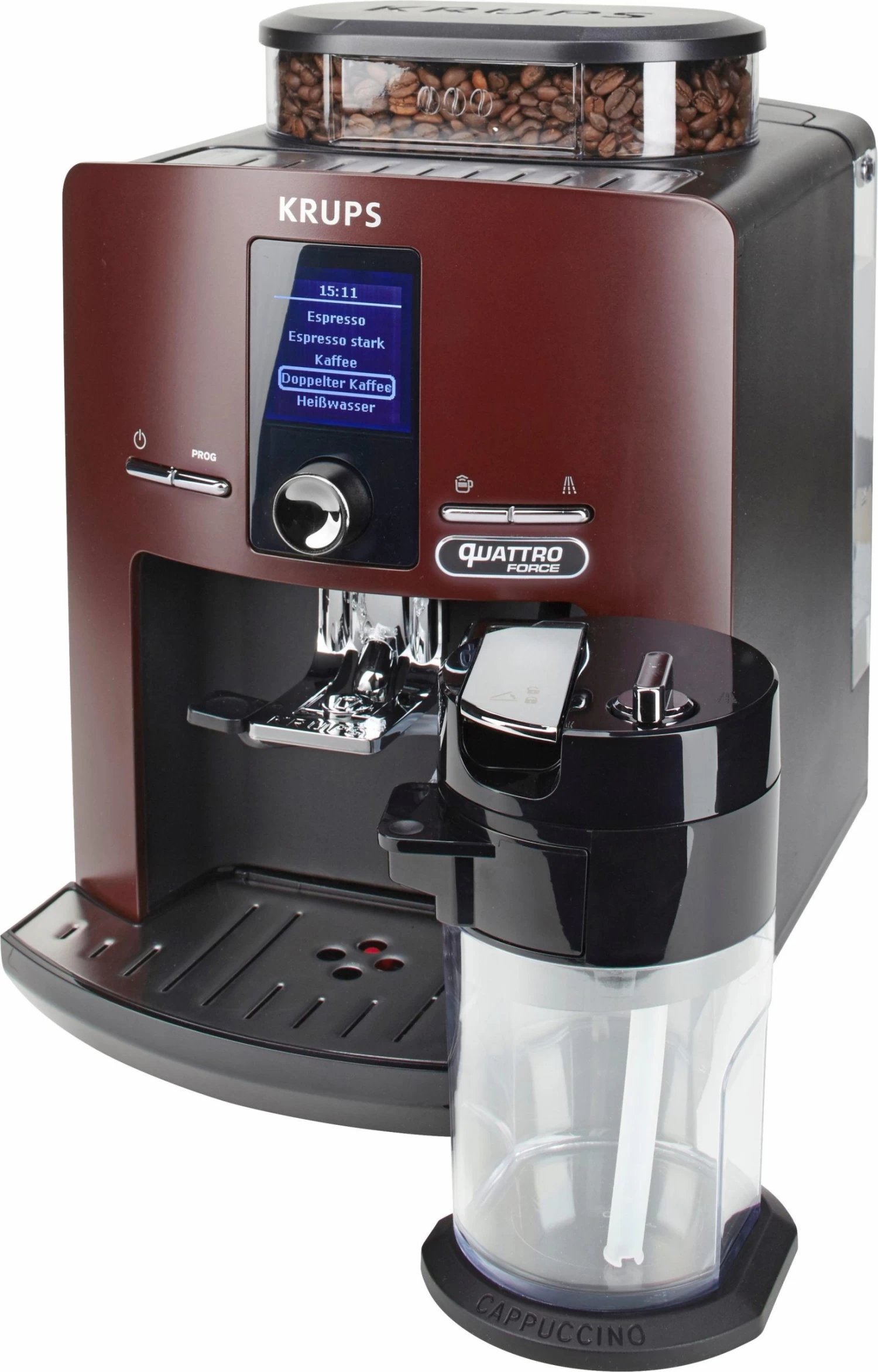 Krups Volautomatisch Koffiezetapparaat EA829G Espresseria Automatic Latt'Espress, Volautomatische One-touch-cappuccinosysteem, Met Compact-lcd-display, Geïntegreerd Melkreservoir 4 Krups Volautomatisch Koffiezetapparaat EA829G Espresseria Automatic Latt'Espress, Volautomatische One-touch-cappuccinosysteem, Met Compact-lcd-display, Geïntegreerd Melkreservoir - Afbeelding 2
