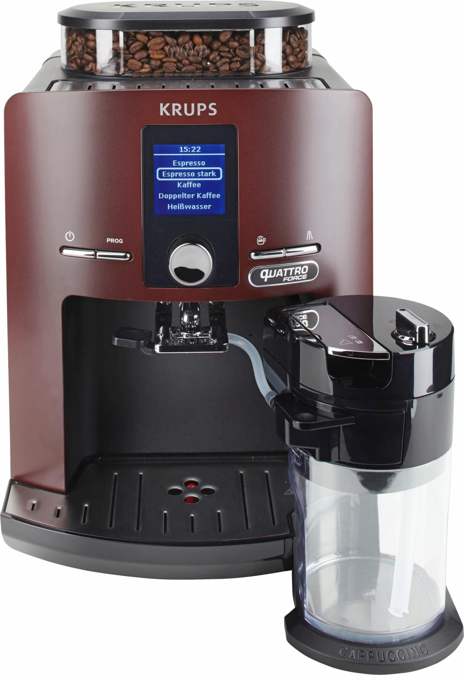 Krups Volautomatisch Koffiezetapparaat EA829G Espresseria Automatic Latt'Espress, Volautomatische One-touch-cappuccinosysteem, Met Compact-lcd-display, Geïntegreerd Melkreservoir 5 Krups Volautomatisch Koffiezetapparaat EA829G Espresseria Automatic Latt'Espress, Volautomatische One-touch-cappuccinosysteem, Met Compact-lcd-display, Geïntegreerd Melkreservoir - Afbeelding 3