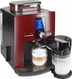 Krups Volautomatisch Koffiezetapparaat EA829G Espresseria Automatic Latt'Espress, Volautomatische One-touch-cappuccinosysteem, Met Compact-lcd-display, Geïntegreerd Melkreservoir