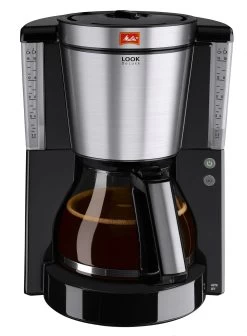 Krups Volautomatisch Koffiezetapparaat EA877D Intuition Experience+ -Koffiehuis melitta filterkoffieapparaat melitta look deluxe 1011 06 met glazen kan in zwart edelstaal zwart