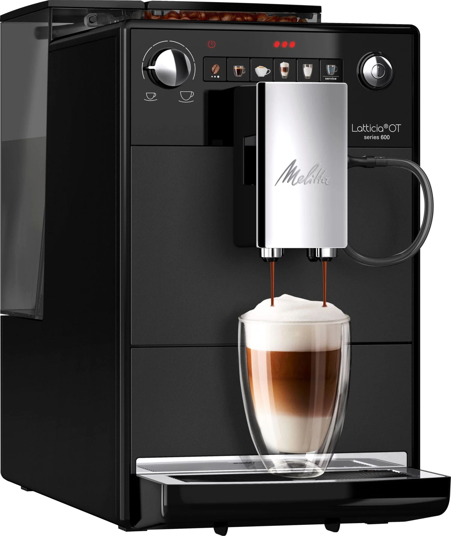 Melitta Volautomatisch Koffiezetapparaat Latticia® One Touch F300-100, Zwart, Dubbel Opschuimen Van De Melk, Compact, Maar XL Waterreservoir & XL Bonenreservoir 2 Melitta Volautomatisch Koffiezetapparaat Latticia® One Touch F300-100, Zwart, Dubbel Opschuimen Van De Melk, Compact, Maar XL Waterreservoir & XL Bonenreservoir