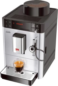 Melitta Volautomatisch Koffiezetapparaat Passione® F54/0-100, Roestvrij Staal, Modern Edelstalen Front, Per Kopje Een Precies Afgemeten Hoeveelheid Versgemalen Bonen -Koffiehuis melitta volautomatisch koffiezetapparaat passione one touch f53 1 101 zilver per kopje precies de juiste hoeveelheid versgemalen bonen service toets voor ontkalking reiniging zilver