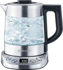 Krups Volautomatisch Koffiezetapparaat EA8948 Evidence Plus -Koffiehuis severin water theekoker wk 3473 1 l tot 1 l water of 075 l thee met theezeef inclusief 5 voorgeprogrammeerde theeprogrammas zilver 1